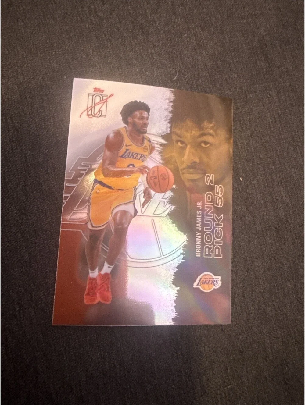 Topps 2025-26 Bronny James Jr. Los Angeles Lakers Rookie Refractor #152